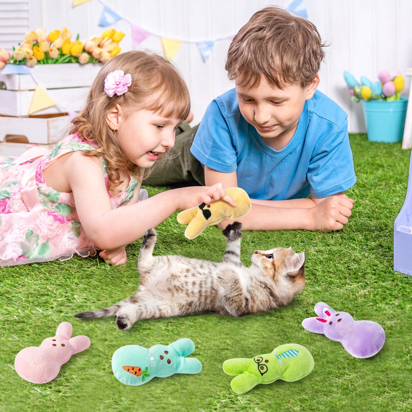 MALLMALL6 Halloween Catnip Toys – 5pcs Pumpkin Teething Set for Kittens & Cats