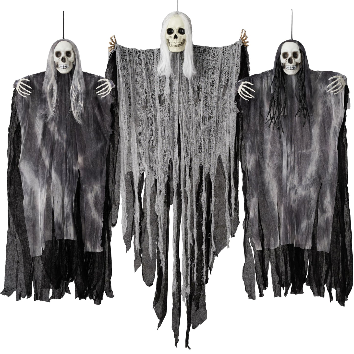 JOYIN 3-Pack Hanging Skeleton Ghosts