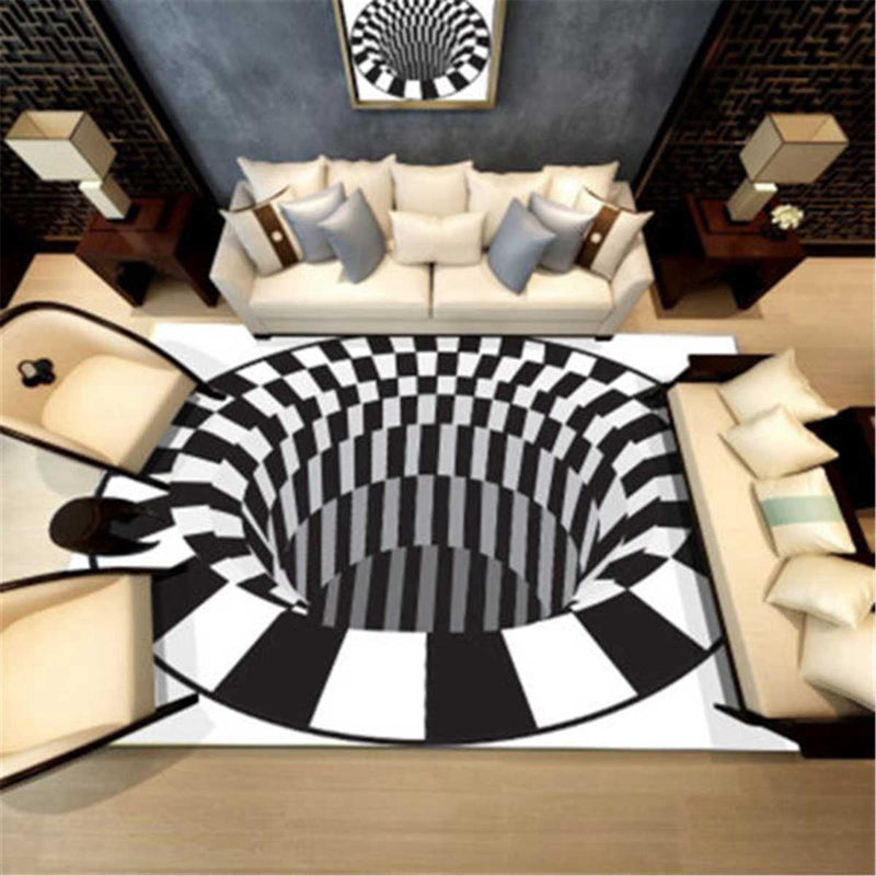 IllusionGlide™   |  3D Vortex Anti-Slip Illusion Rug