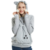 Pocketed Cat Hoodie Winter