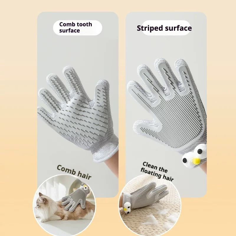 Pet Grooming Glove & Brush Set
