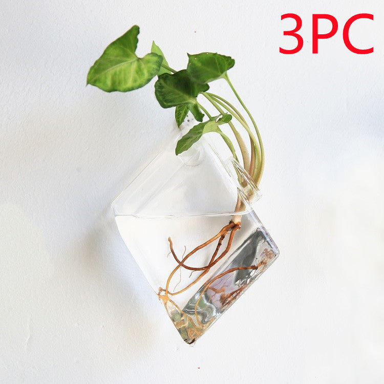 Fashion Wall Hanging Glass Flower Vase